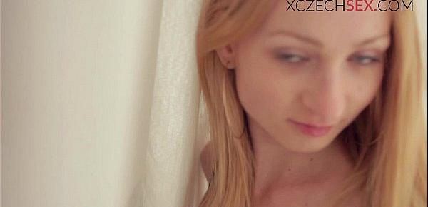  Beatiful czech teens playing each other in the curtains